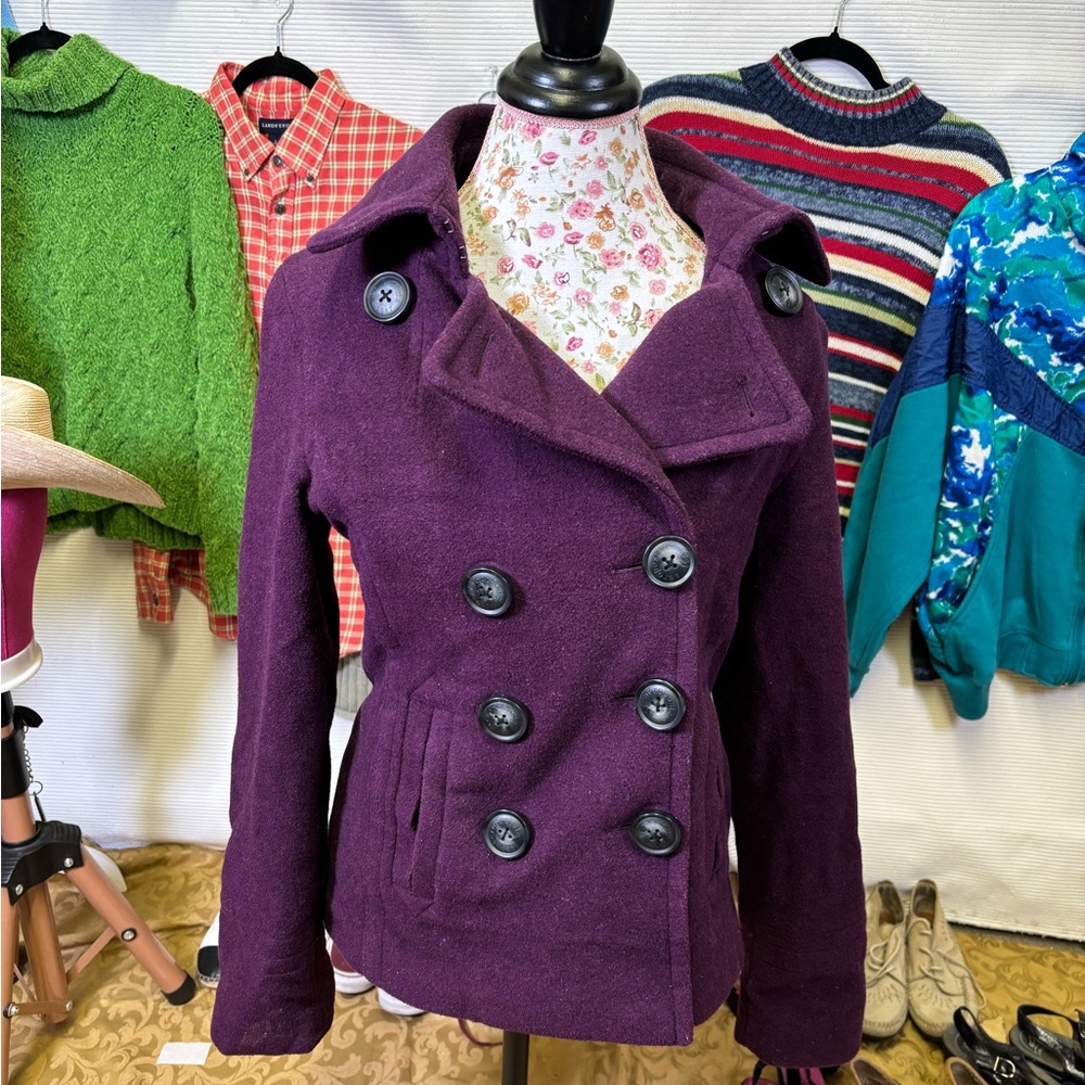 Aeropostale Women's Purple Peacoat